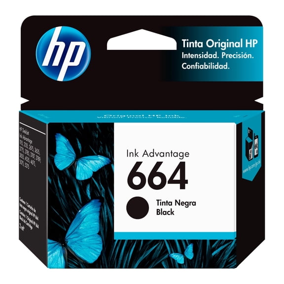 Cartucho de tinta HP 664 negra Original F6V29AL