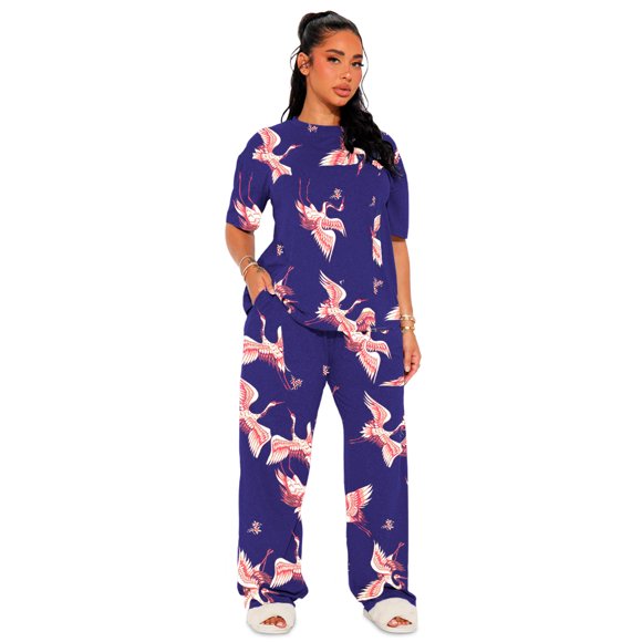 Conjunto De Pijama Shendy Vendy 2 Piezas Para Mujer Elegante Camisa Pantalon