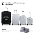 thumbnail image 2 of Juego 4 Maletas De Viaje Rigidas Rumbo 6 Bolsas de Viaje gris, 2 of 9