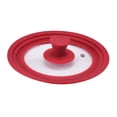 thumbnail image 1 of Tapa universal para ollas, sartenes y sartenes de vidrio templado resistente al calor. 24 a 26 a 28CM, 1 of 9