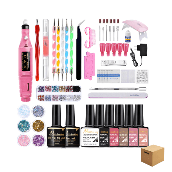 76 pzs Kit Pulidor Esmeril Taladro Drill Para De Uñas Manicura Belug, Multicolor