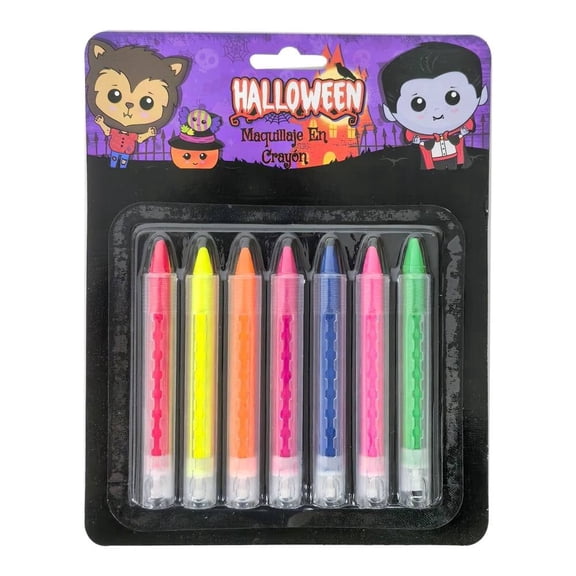 Crayones Maquillaje Neon Prichos Halloween Varios Modelos 1 Pieza