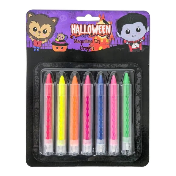 Crayones Maquillaje Neon Prichos Halloween Varios Modelos 1 Pieza