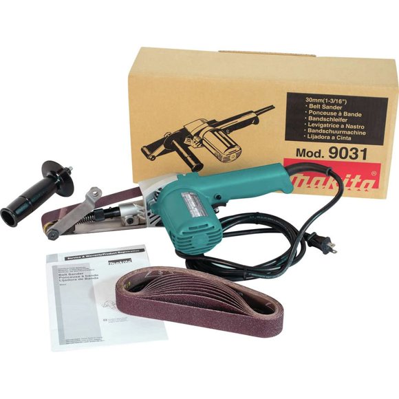Lijadora de banda Makita 9031 2,9 x 53,3 cm para madera, metal y fibra de vidrio