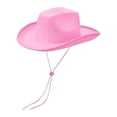 thumbnail image 1 of Sombrero De Vaquero Accesorios De Disfraz Sombrero De Sol Duradero Para Accesorios De Fotografía De Fiesta Vacaciones Rosa, 1 of 8