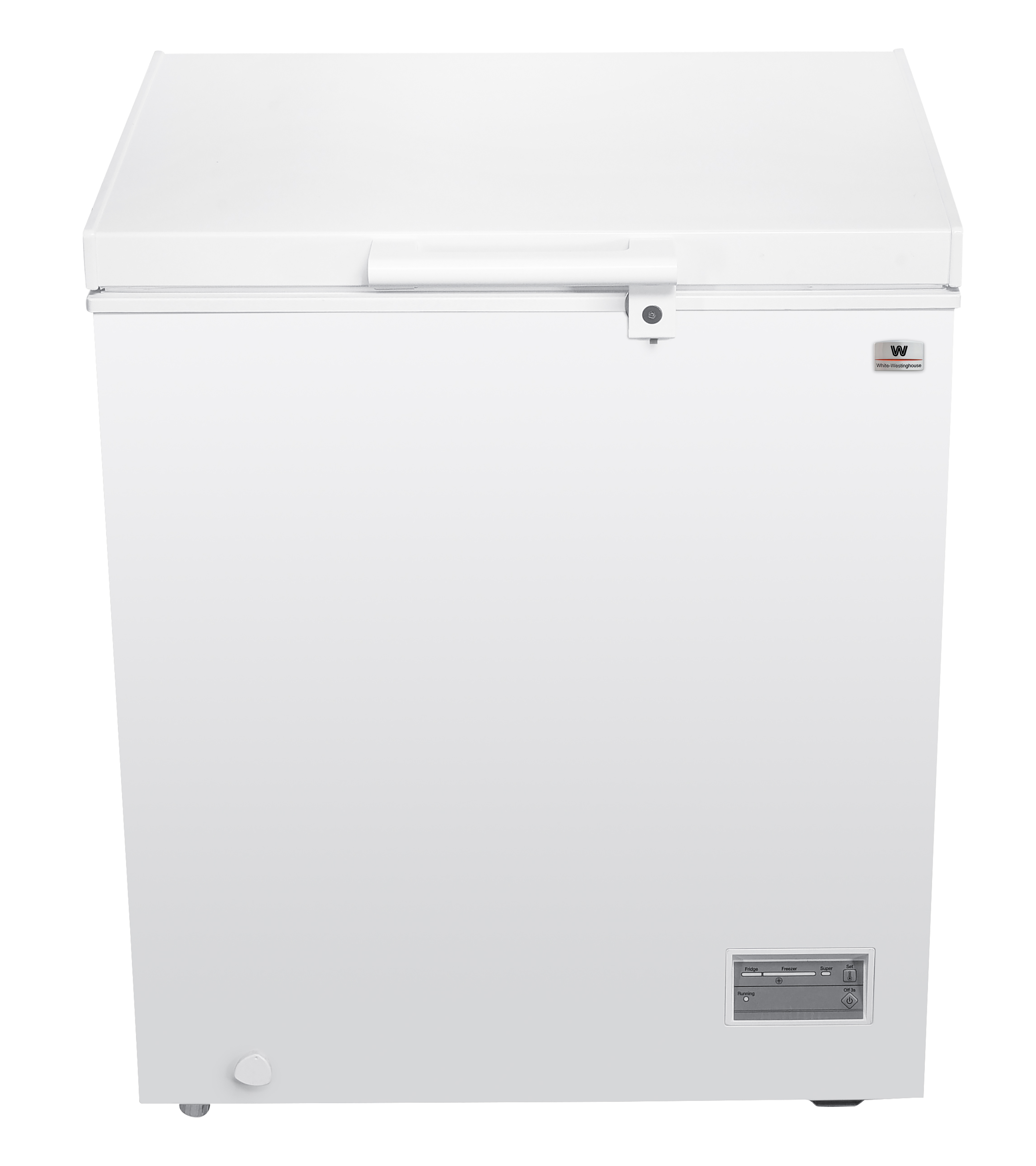 White Westinghouse Congelador 5 pies 145 L WWCCF05145LHWSD Ruedas Condensador interno Control dual de temperatura Canastilla interior Cerradura con llave Manija Exterior