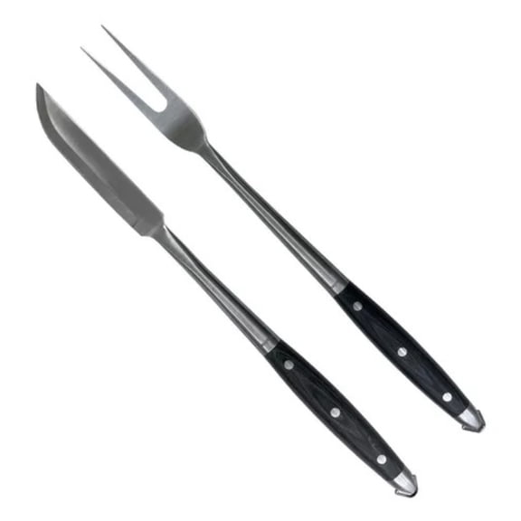 Set parrillero HUDSON 2Pz Trinche y Cuchillo parrilla Inox