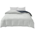 thumbnail image 2 of Juego de cama de 4 piezas para dormitorios | Poliéster suave lavado | Tamaños individual y matrimonial | Diseño reversible | Incluye funda nórdica, sábana ajustable y 2 fundas de almohada, 2 of 6