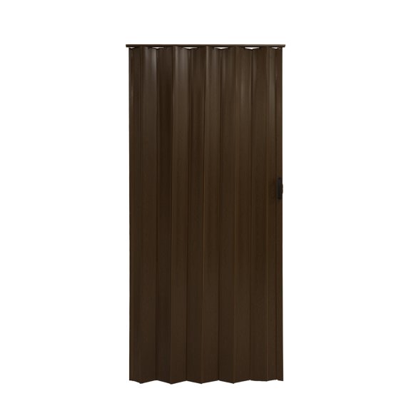 Puerta Plegable Nogal Tabaco 100x215 cm PVC Tipo Acordeón para Interior