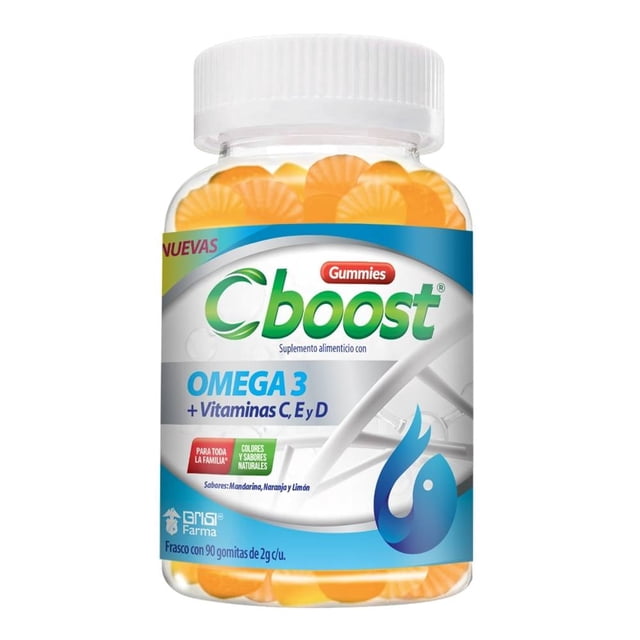 Suplemento alimenticio C-Boost sabor mandarina, naranja, limón 90 gomitas de 2 g c/u