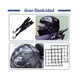 thumbnail image 4 of Redes Malla Moto Sujetar Casco Portabulto Cuerda Gancho 5pzs Belug Negro, 4 of 5