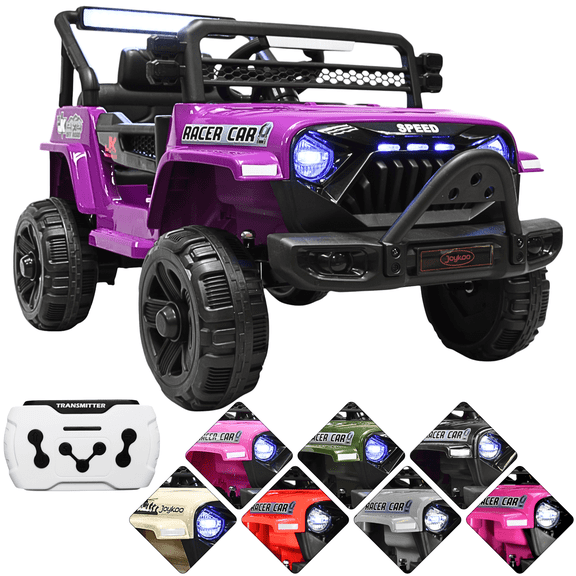 Camioneta Montable Electrica para Niños Control Remoto 12v - Morado