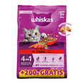 thumbnail image 2 of Alimento Seco para Gatos Adultos Whiskas® 4 en 1, 100% Nutrición Completa y Balanceada – Sabor Carne 1.7kg, 2 of 9