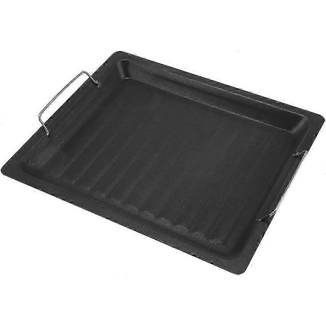 BBQ Pan Grill Plate Food Grade Stainless Steel Rust Resistant Frying Pan Non-Stick Grill Plate Portable Griddle Griddle