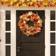 thumbnail image 2 of Decoración de corona de calabaza de otoño de 40 cm para puerta interior exterior de hotel Halloween, 2 of 9