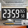 thumbnail image 4 of Reloj LED de gran tamaño con atenuador de 3 niveles, brillo, temperatura y humedad, pantalla grande F negro, 4 of 9