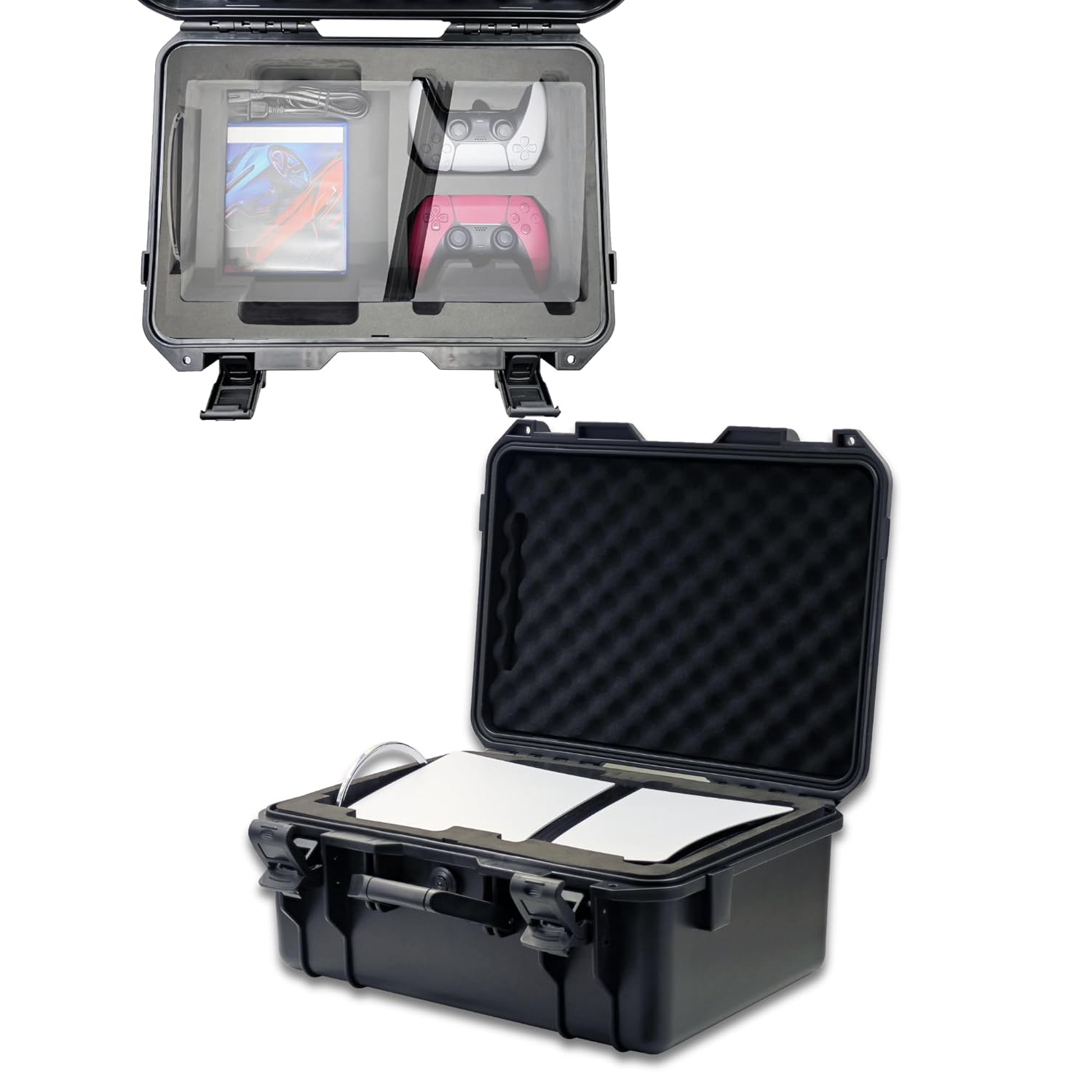 Compatible con PS5, PS5 Slim y PS5 Pro. Funda rígida portátil protectora para consolas de videojuegos, ideal para un almacenamiento seguro