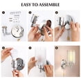 thumbnail image 3 of Lámpara de pared estilo de vidrio de vidrio Luz de pared aplastante para la sala de estar de baño de dormitorio pasillo, 3 of 7
