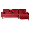 thumbnail image 3 of Sala Modular Reversible Makora Duomo Con Memory Foam, Color Rojo, Lino Respaldo Reclinable De 3 posiciones., 3 of 9