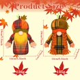 thumbnail image 2 of Otoño Harvest gnomo peluche muñeca con Braided cabello, calabaza sombrero, y cuadros Outfit - otoño festival de sobremesa decoración para el hogar, oficina, o fiesta exhibición, 11 pulgadas Tall, 2 of 4