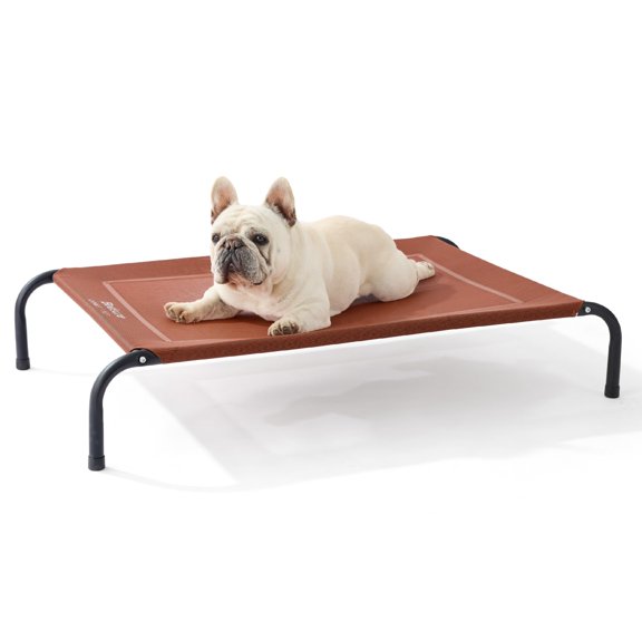 Cama para perros, tamaño medio elevado, refrigeración exterior, terracota