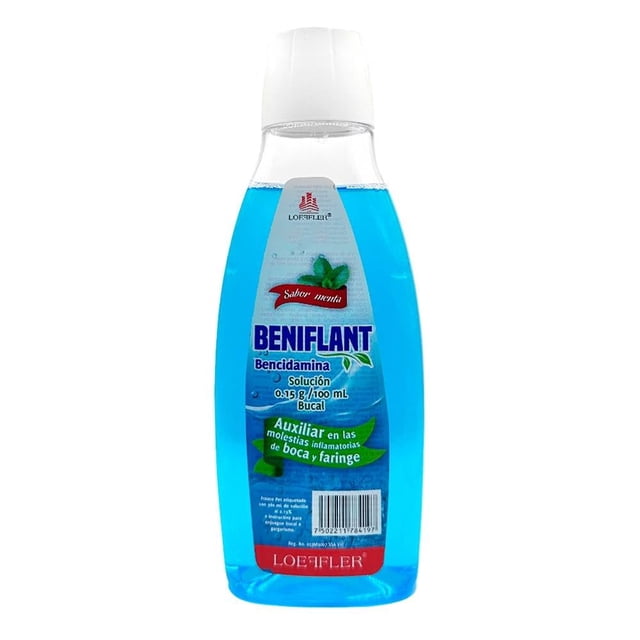 Antiséptico bucal Beniflant Bencidamina solución 0.15 g / 100 ml, 360 ml