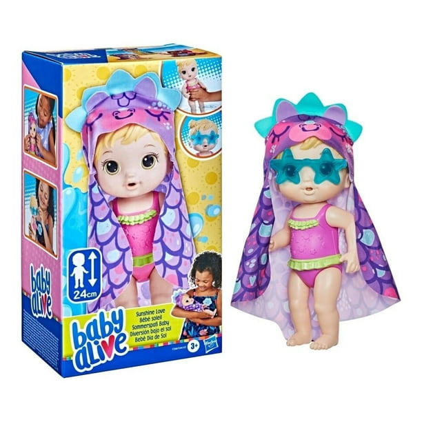 Muñeca Hasbro Baby Alive Baby Alive Muñeca Diversión bajo el sol Pelo rubio