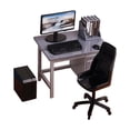 thumbnail image 4 of Juego de silla de escritorio para computadora a escala 1:12, escenas de muebles en miniatura, silla de escritorio de oficina en miniatura gris, 4 of 9