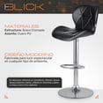 thumbnail image 3 of Set De 2 Bancos Barra Cocina Silla Regulable Diseño Acabado de la estructura Cromado Color Negro Blick, 3 of 8