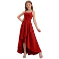 thumbnail image 4 of Vestido de Manga Larga Una Línea para las Mujeres Elástico Twirly Patinador Escuela Vestido de Recital Cuello Redondo Sólido Vestido para Niña de 4-14 Años, 4 of 6