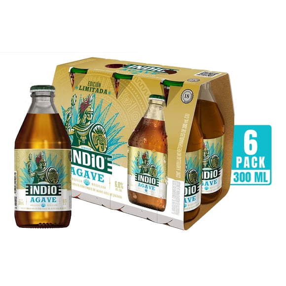 Cerveza Indio Agave 6 pack 300 ml c/u