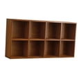 thumbnail image 2 of Estante colgante de madera para exhibición de cosméticos, mueble de almacenamiento con 8 cubos, para montaje en pared, multiusos, para decoración del, 2 of 9