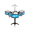 thumbnail image 4 of Batería para niños, juguete de percusión de simulación, educativo 5 pads de batería azules, 4 of 7