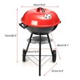thumbnail image 3 of Asador Al Carbon Aquila Circular Con Ruedas Rojo/Negro Genérico A-952, 3 of 6