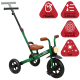 thumbnail image 3 of Triciclo 3 en 1 para Niños con Bastón, Bici y Bicicleta de Balance Plegable Torreta con Luz Soporta hasta 25 kg - Verde, 3 of 8