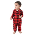 thumbnail image 2 of Qarigey Pijamas navideños a juego para la familia, ropa de dormir a cuadros, ropa de dormir de manga larga para vacaciones de Navidad, ropa de casa Pijama Bebé 3-6M, 2 of 6