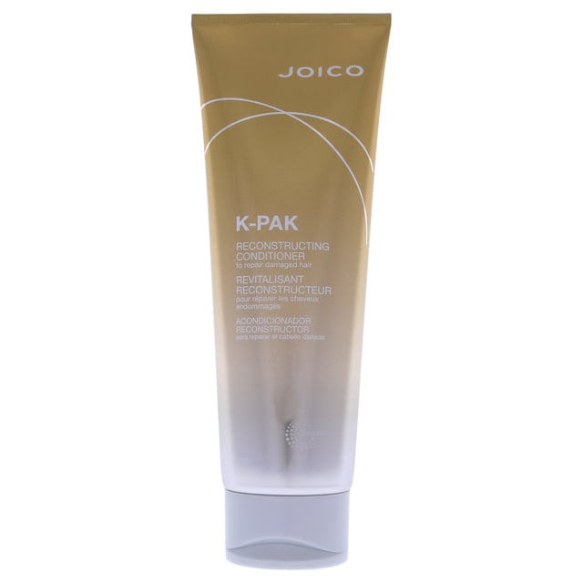 acondicionador joico k-pak rebuilding unisex 250 ml tubo frontal dorado degradado a plateado con tapa de giro, texto K-PAK visible, acondicionador reconstructor para cabello dañado y hidratación intensa, 250 ml.