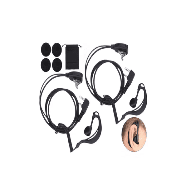 Audífonos Manos Libres Para Radio Kenwood Y Baofeng,2 Pzs