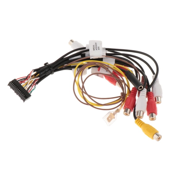 Cable RCA de 24 pines CDP1803, arnés de cable RCA para audio y vídeo de coche para Avhw4500NEX CDP18 Dmhc2550NEX Avicw8500NEX