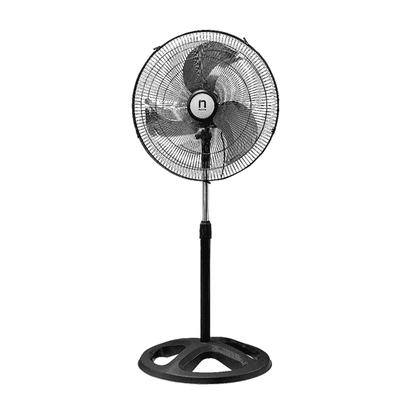 Ventilador de pedestal 18" metálico 3 velocidades 80W cabezal ajustable
