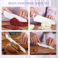 thumbnail image 3 of Juego de Cuchillos de Cocina hecef de 15 Piezas con Recubrimiento Antiadherente - Morado, 3 of 10