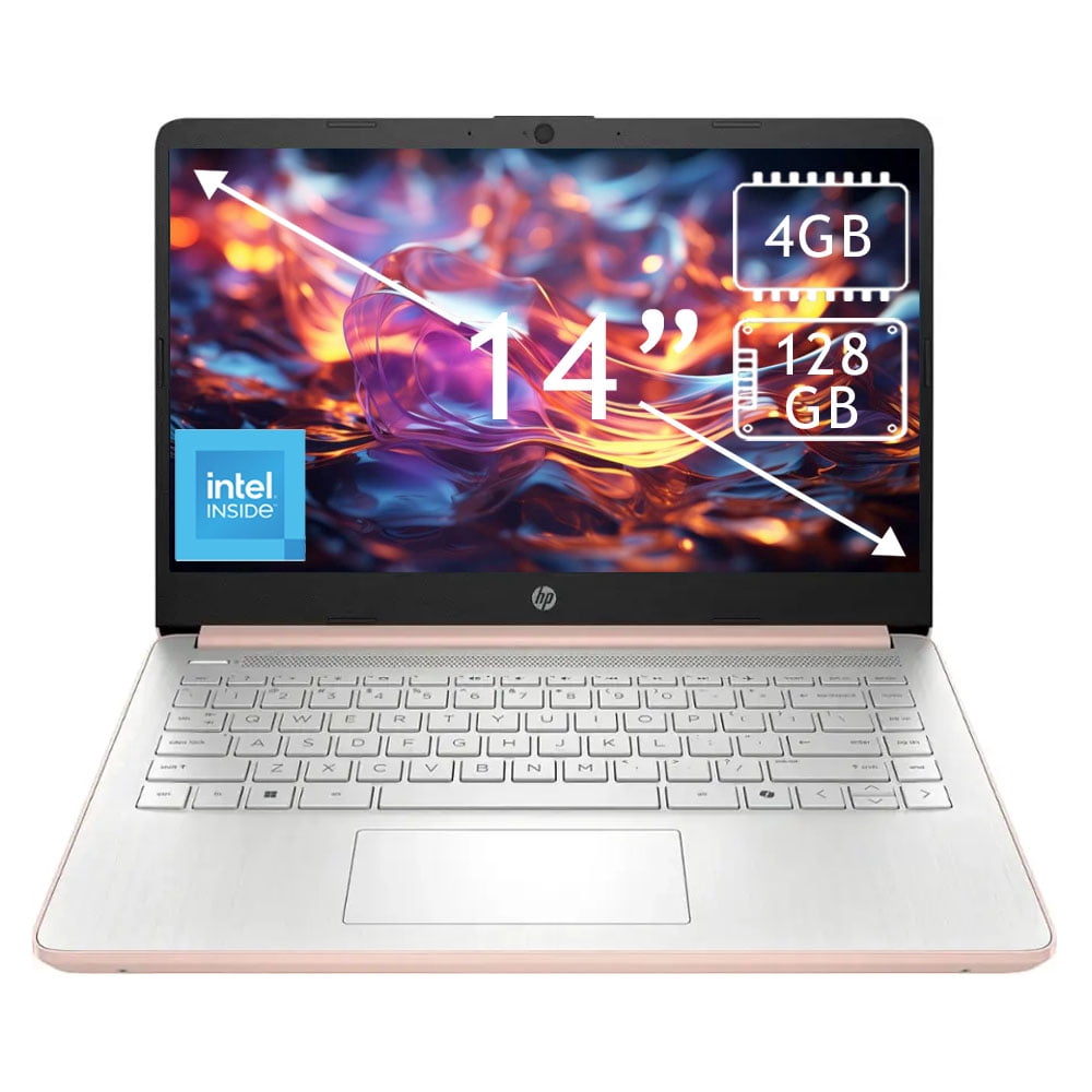 Laptop HP 14" Celeron 4GB 128GB 14" Dorado 14-dq6015dx