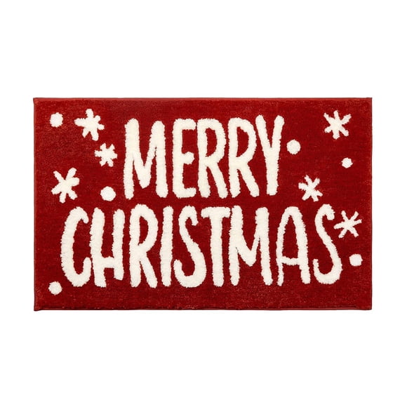 Tapetes de bienvenida para puerta, tapete antideslizante lavable a mano para decoración navideña, tapete para puerta de entrada de Navidad para sala d