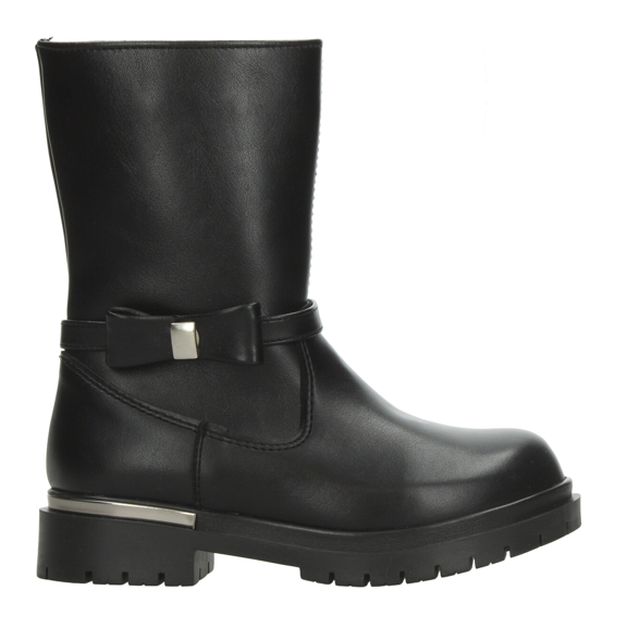 Bota Vavito Niña Negro Casual Larga Cierre T22-27 negro 25
