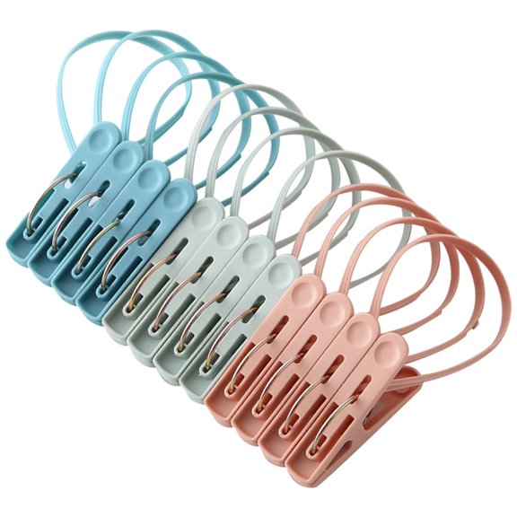 WRITWAA 12Ud Pinzas Para Ropa Con Y Antideslizante Para Exterior En Colores Surtidos
