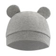 thumbnail image 4 of Gorros para bebés con orejas de oso, sombrero para bebé recién nacido, disfraces, accesorios de fotografía para recién nacidos Gris, 4 of 8