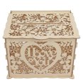 thumbnail image 4 of Caja de madera para recepción de bodas, caja de madera hueca para bricolaje, caja de dinero para regalo de bricolaje, caja de madera hueca para bricolaje, durabilidad probada en el tiempo, 4 of 8