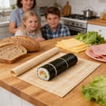 thumbnail image 4 of Sushi Rolling Mat Bamboo Makisu Roller for Nori Rice and Seaweed Sheets,Japanese Kitchen Tools for Sushi Making,Reusable Flexible Sushi Maker Kit with Plastic Form,Easy to Clean Cooking Accessories, 4 of 6