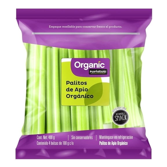 Verduras Frescas Marketside Palitos De Apio Orgánico 400 G