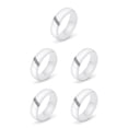 thumbnail image 1 of Qarigey Anillo de circón Cerámica Estilo simple Titanio Acero Mujer Pareja Joyería Regalos Type8 NO8, 1 of 6